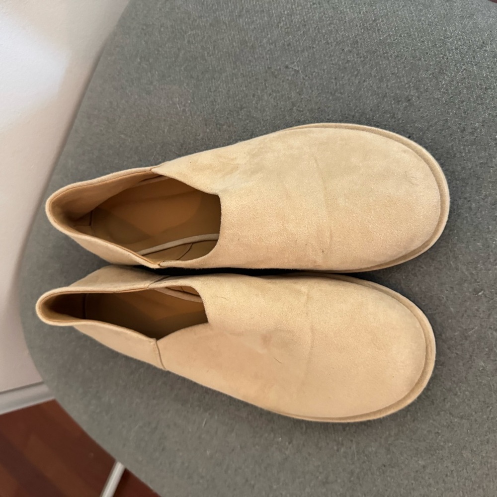 Tan Faux Suede Slip-On Flats - Picture 2 of 7
